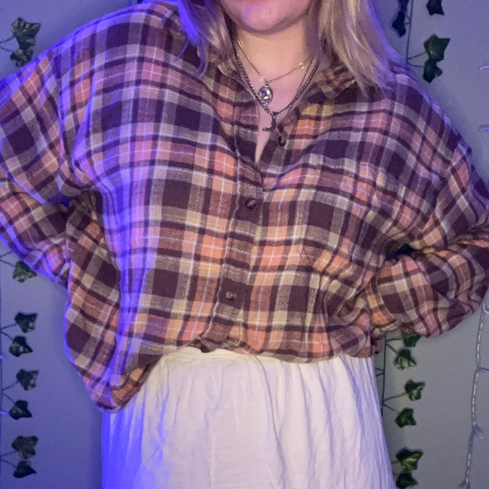 American Eagle Cropped Flannel